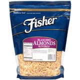 Fisher Blanched Slivered Almonds, 32 Ounces, 3 per case