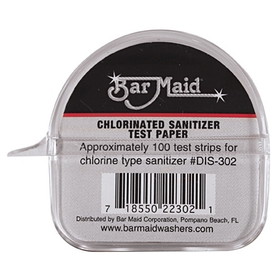 Bar Maid Sani-Maid Paper Chlorinated Sanitizer Test, 100 Count, 12 per case
