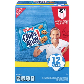 Nabisco Chips Ahoy Lunchbox Cookies Munch Packs Multipack 12 Bags Per Box - 4 Boxes Per Case