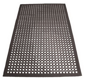 Winco 3 Ft X 5 Ft Anti Fatigue Black Rubber Floor Mat 1 Per Pack - 1 Per Case