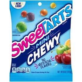 Sweetart Mini Chewy Candy, 6 Ounces, 12 per case