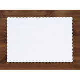 Hoffmaster 9.625 Inch X 13.5 Inch Classic Scallop White Paper Placemat, 1000 Each, 1 per case
