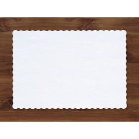 Hoffmaster 9.625 Inch X 13.5 Inch Classic Scallop White Paper Placemat, 1000 Each, 1 per case