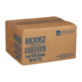 Hoffmaster 1.5 Inch X 4.25 Inch Flat White Paper Napkin Band 2500 Per Pack - 4 Per Case