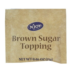 N'joy Brown Sugar Topping Oatmeal, 13 Gram, 125 Per Case