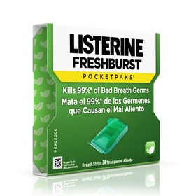 Listerine Pocketpaks Freshburst Breath Strips, 24 Count, 12 per box, 12 per case