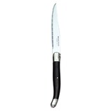 Libbey Slim European Style Pointed Tip Steak Knife W/Black Abs Plastic Handle 9 1/8", 12 Each
