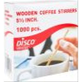 Disco 4.5 Inch Wood Coffee Stirrer, 1000 Each, 10 per case