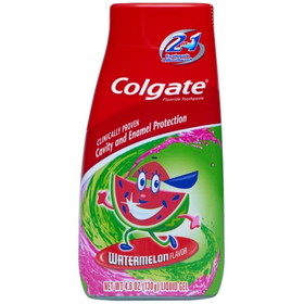 Colgate 2-In-1 Kids Watermelon Toothpaste, 4.6 Ounces, 12 per case