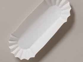 Tray Paper Hot Dog White 6 Inch Heavyweight