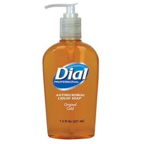 Dial Gold Antibacterial Liquid Hand Soap Pump, 7.5 Fluid Ounces, 12 per case