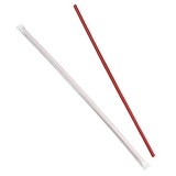 Dixie 12 Inch Giant Individually Wrapped Red Straw, 500 Count, 4 per case