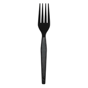 Dixie Heavy Weight Polystyrene Black Fork, 1000 Count, 1 per case