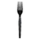 Dixie Heavy Weight Polystyrene Black Fork, 1000 Count, 1 per case, Price/Case