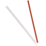 Dixie 10.25 Inch Giant Individually Wrapped Red Straw, 300 Count, 4 per case