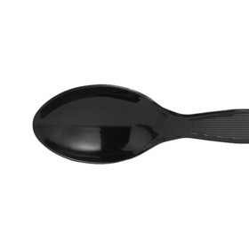 Dixie Gp Pro Heavy Weight Polystyrene Plastic Black Teaspoon, 1000 Count, 1 per case