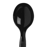 Dixie Medium Weight Polystyrene Black Soup Spoon, 1000 Count, 1 per case