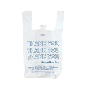 Spectrum 13 Inch X 8 Inch X 23 Inch 17 Micron Thank You Printed T-Shirt Bag, 1000 Count, 1 per case