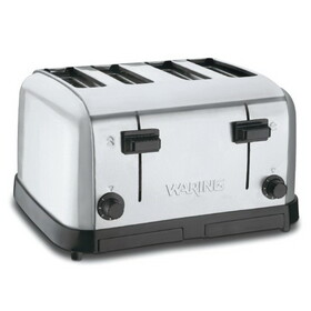 Waring Commercial Commercial 4-Slice Toaster, Chrome, 1 Each, 1 Per Case