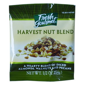 Fresh Gourmet Harvest Nut Blend Of Diced Almonds Walnuts & Pecans .5 Ounce - 150 Per Case