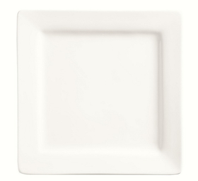 Slate Collection 4 Inch Micro Square Ultra Bright White Plate 36 Per Plate - 1 Per Case