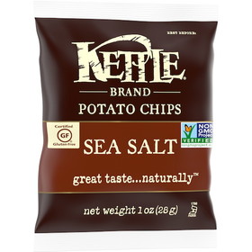 Kettle Foods Sea Salt Potato Chips, 1 Ounces, 72 per case