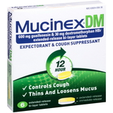 Mucinex Dm Regular Strength Blister Pack, 6 Each, 24 per case