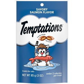 Whiskas Temptations Cat Food Savoury Salmon Dry Bag, 3 Ounce, 12 Per Case
