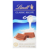Lindor Classic Recipe Chocolate Bar Milk Chocolate, 4.4 Ounces, 6 per case