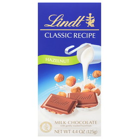 Lindt &amp; Sprungli (Usa) Inc Classic Recipe Chocolate Milk Chocolate Hazelnut, 4.4 Ounce, 6 per case