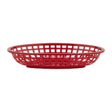 G.E.T. Enterprises 9.5 Inch X 6 Inch Oval Red Basket, 3 Dozen, 1 per case