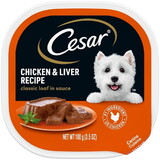 Cesar Canine Cuisine Dog Food Chicken & Liver In Juices, 3.5 Ounce, 24 Per Case