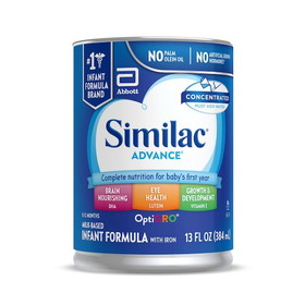 Similac Advance Non-Gmo Milk-Based Liquid Concentrate Infant Formula Can With Iron, 13 Fluid Ounce, 12 per case