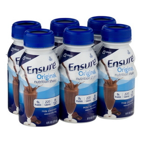 Ensure Chocolate 8 Ounce Bottle, 8 Fluid Ounces, 6 per box, 4 per case