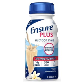 Ensure Plus Vanilla, 8 Fluid Ounce, 6 Per Pack, 4 Per Case