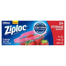 Ziploc Quart Storage Bag, 24 Count, 12 per case