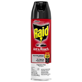 Raid Ant&amp;Roach Aerosol Fragrance Free, 17.5 Ounces, 12 per case