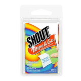 Shout Laundry Wipes Trial Size 4 Pack, 4 Count, 24 per case