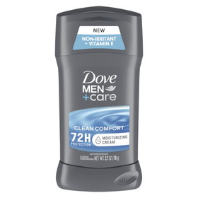 Dove Men+Care Invisible Solid Clean Comfort Deodorant Bar, 2.7 Ounces, 2 per case