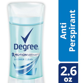 Degree Motion Sense Invisible Solid Shower Clean Anti-Perspirant And Deodorant, 2.6 Ounces, 2 per case