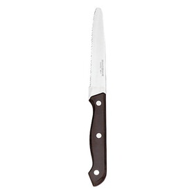 World Tableware Round Tip Steak Knife W/Black Bakelite Handle &amp; High Polished Blade 8 7/8", 12 Each