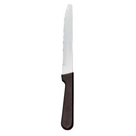 World Tableware Round Tip Steak Knife W/Black Polypropylene Handle 8.75", 12 Each