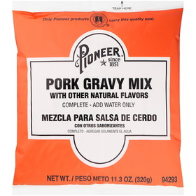 Pioneer Pork Gravy Mix, 11.3 Ounces, 6 per case