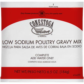 Conestoga Instant Low Sodium Poultry Gravy Mix, 6.5 Ounces, 12 per case
