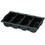 Tablecraft 4 Bin Black Cutlery Bin, 1 Each, 1 per case, Price/Pack