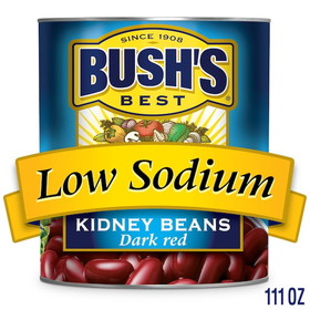 Bush's Best Low Sodium Dark Kidney Beans, 111 Ounces, 6 per case