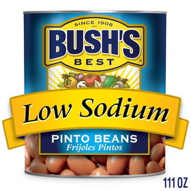 Bush's Best Low Sodium Pinto Beans, 111 Ounce, 6 per case