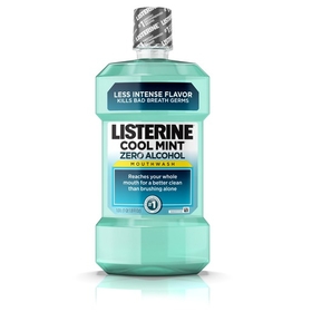 Listerine Zero Alcohol Clean Mint Mouthwash, 1 Liter, 6 per case
