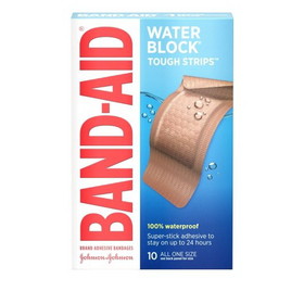 Band-Aid Water Block Tough Strip Extra Large Bandage 10 Per Pack - 6 Per Box - 4 Per Case