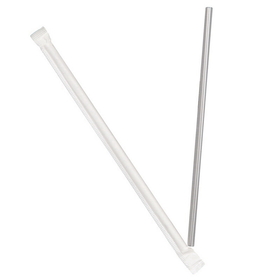 Dixie 7.75 Inch Jumbo Individually Wrapped Translucent Straw, 500 Count, 24 per case